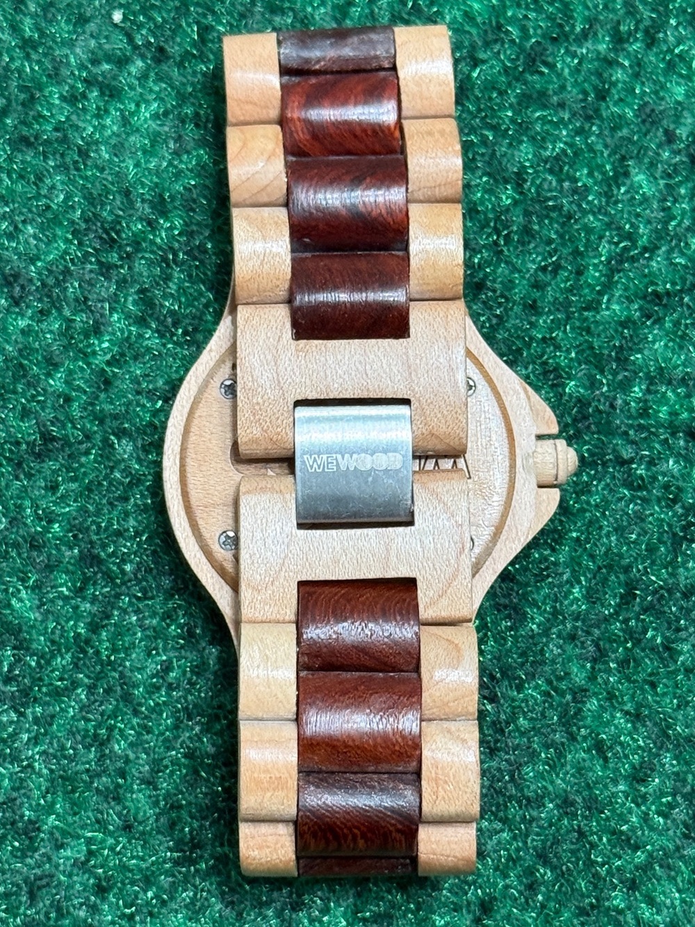 WeWOOD Two-Tone 100% Natural Wooden Wristwatch (Natural & Dark Brown Colored) - Picture 3 of 5